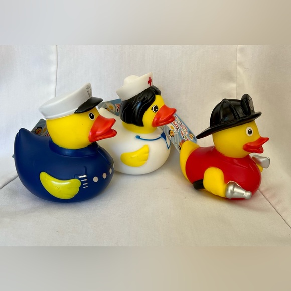 Rubber Ducks Police Fire Nurse set of Three NWT - Picture 4 of 8
